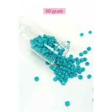 Dökme Cam Kum Boncuk Büyük Boy (6/0) 4 mm - 60 Gram - Camgöbeği Yeşili - BNC118 