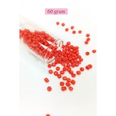 Dökme Cam Kum Boncuk Büyük Boy (6/0) 4 mm - 60 Gram - Turuncu - BNC137