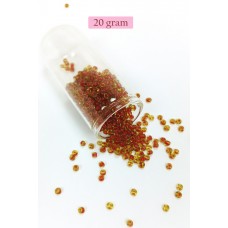 Dökme Cam Kum Boncuk (8/0) 3 mm - 20 Gram - Şeffaf Açık Kahve - BNC148 