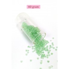 Dökme Cam Kum Boncuk (8/0) 3 mm - 60 Gram - Şeffaf Açık Yeşil - BNC191
