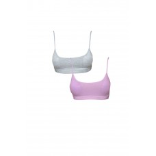 Pedli İp Askılı Gri ve Pembe Büstiyer 2 adet
