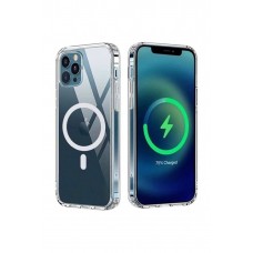 Iphone 13 Kılıf Kamera Lens Korumalı Magsafe Destekli Şeffaf Darbe Emici Sert Kapak 