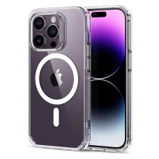 Iphone 14 Pro Max Kılıf Kamera Lens Korumalı Magsafe Destekli Şeffaf Darbe Emici Sert Kapak 