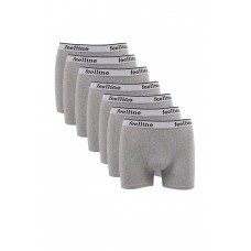 7 adet Feelline Gri Pamuklu Doğal Likralı Erkek Boxer 