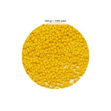 Sarı Renk 4 mm Yaklaşık 1100 adet / 100 gram Cam Boncuk Oya Yazma Bileklik ve Kolye 