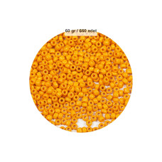 Turuncu Renk 4 mm Yaklaşık 660 adet / 60 gram Cam Boncuk Oya Yazma Bileklik ve Kolye 