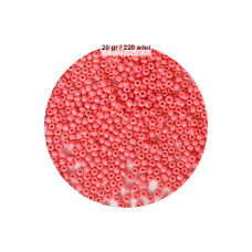 Pembe Renk 4 mm Yaklaşık 220 adet/20 gram Cam Boncuk Oya Yazma Bileklik ve Kolye 