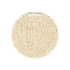 Beyaz Renk 4 mm Yaklaşık 1100 adet / 100 gram Cam Boncuk Oya Yazma Bileklik ve Kolye 