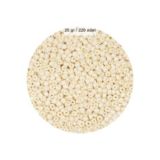 Beyaz Renk 4 mm Yaklaşık 220 adet/20 gram Cam Boncuk Oya Yazma Bileklik ve Kolye 