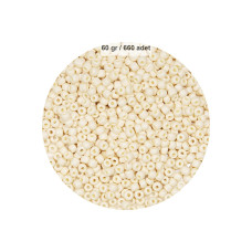 Beyaz Renk 4 mm Yaklaşık 660 adet / 60 gram Cam Boncuk Oya Yazma Bileklik ve Kolye 