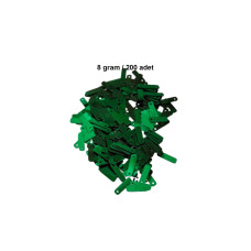 Koyu Yeşil 15 x 5 mm Dantel Oya Yazma Halhal Abiye Lazer Kesim Pul 200 adet / 8 gram 