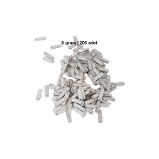 Mat Beyaz 15 x 5 mm Dantel Oya Yazma Halhal Abiye Lazer Kesim Pul 200 adet / 8 gram 