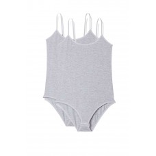 2 Adet İp Askılı Kadın Çıtçıtlı Body Gri 