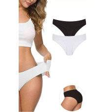 2 Adet Kadın Dikişsiz Lazer Kesim Esnek İz yapmayan Külot S1 