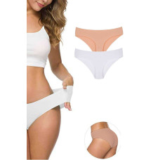 2 Adet Kadın Dikişsiz Lazer Kesim Esnek İz yapmayan Külot S3 