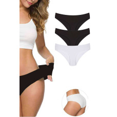 3 Adet Kadın Dikişsiz Lazer Kesim Esnek İz yapmayan Külot S1 