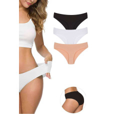 3 Adet Kadın Dikişsiz Lazer Kesim Esnek İz yapmayan Külot S4 