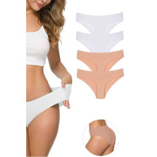 4 Adet Kadın Dikişsiz Lazer Kesim Esnek İz yapmayan Külot S3 