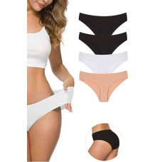 4 Adet Kadın Dikişsiz Lazer Kesim Esnek İz yapmayan Külot S4 