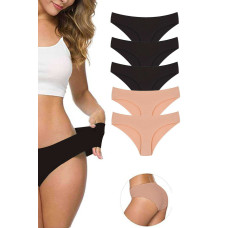 5 Adet Kadın Dikişsiz Lazer Kesim Esnek İz yapmayan Külot S2 