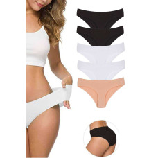 5 Adet Kadın Dikişsiz Lazer Kesim Esnek İz yapmayan Külot S4 