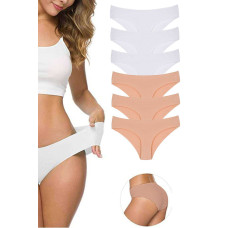 6 Adet Kadın Dikişsiz Lazer Kesim Esnek İz yapmayan Külot S3 