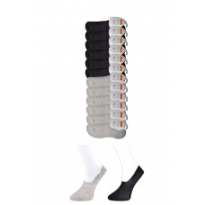 Siyah ve Gri Erkek Babet Çorap 12 çift 