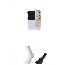 Siyah ve Beyaz Erkek Babet Çorap 6 çift 