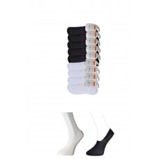 Siyah ve Beyaz Erkek Babet Çorap 9 çift 