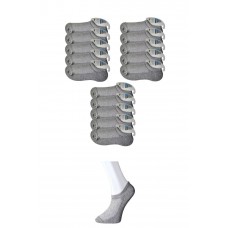 Gri Erkek Görünmez Çorap 15 çift 