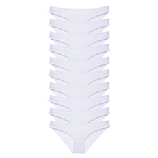 10 adet Süper Eko Set Likralı Kadın Slip Külot Beyaz 