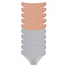 10 adet Süper Eko Set Likralı Kadın Slip Külot Ten Gri 