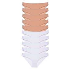 10 adet Süper Eko Set Likralı Kadın Slip Külot Ten Beyaz