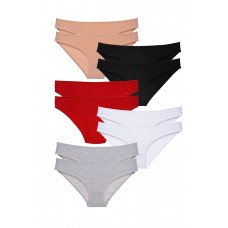 10 adet Eko Set Likralı Kadın Slip Külot Çok Renkli 