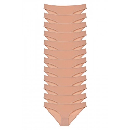 12 adet Süper Eko Set Likralı Kadın Slip Külot Ten