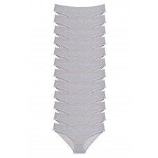 12 adet Süper Eko Set Likralı Kadın Slip Külot Gri 