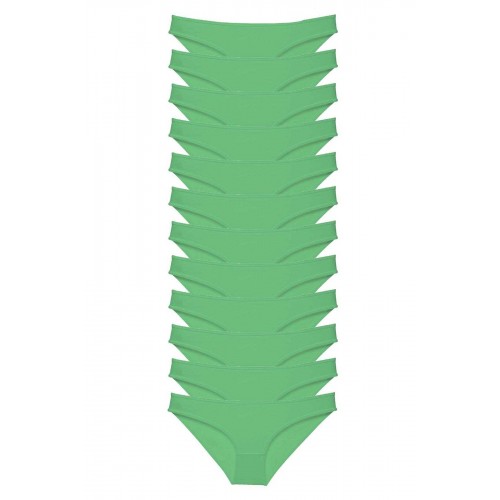 12 adet Süper Eko Set Likralı Kadın Slip Külot Yeşil