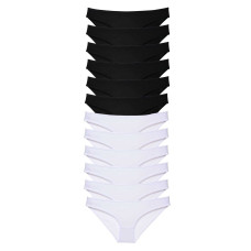 12 adet Eko Set Likralı Kadın Slip Külot Siyah Beyaz 