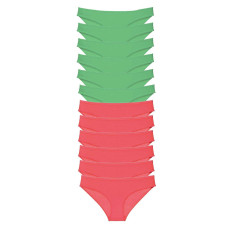 12 adet Eko Set Likralı Kadın Slip Külot Yeşil Fuşya 