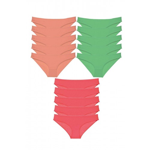 15 adet Süper Eko Set Likralı Kadın Slip Külot 536