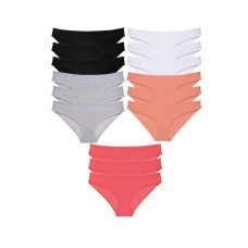 15 adet Süper Eko Set Likralı Kadın Slip Külot Siyah Ten Gri Beyaz Fuşya 