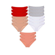 15 adet Süper Eko Set Likralı Kadın Slip Külot 520 