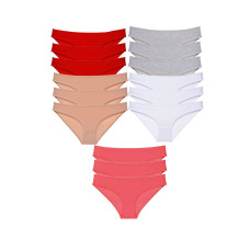 15 adet Süper Eko Set Likralı Kadın Slip Külot 522 