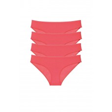 4 adet Süper Eko Set Likralı Kadın Slip Külot Kırmızı 