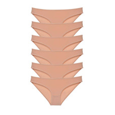 6 adet Süper Eko Set Likralı Kadın Slip Külot Ten 