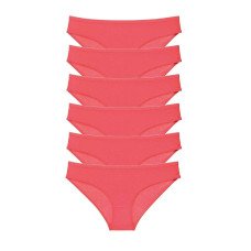 6 adet Süper Eko Set Likralı Kadın Slip Külot Fuşya 