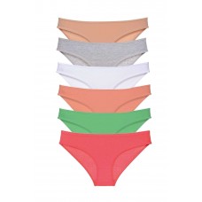 6 adet Süper Eko Set Likralı Kadın Slip Külot Renk 6 