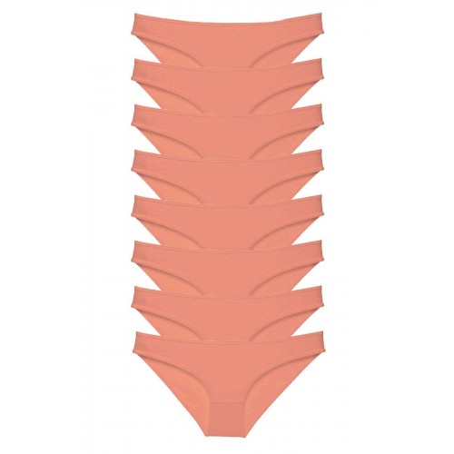 8 adet Süper Eko Set Likralı Kadın Slip Külot Pudra