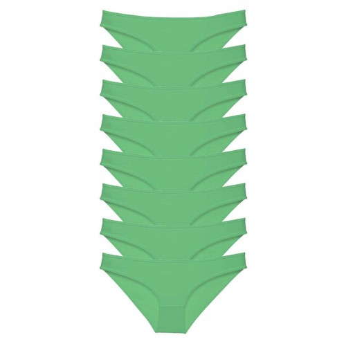 8 adet Süper Eko Set Likralı Kadın Slip Külot Yeşil