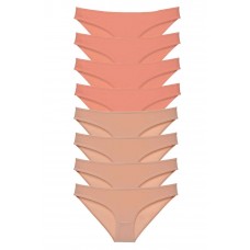 8 adet Süper Eko Set Likralı Kadın Slip Külot Pudra Ten
